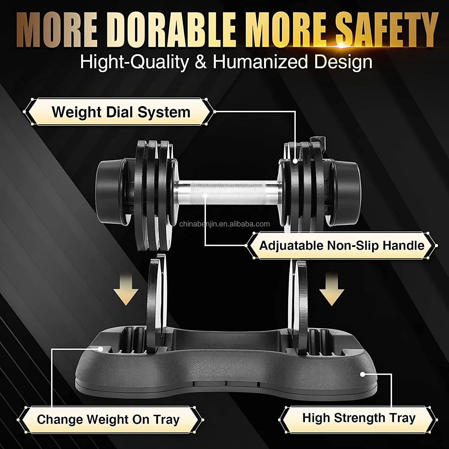 Adjustable Cast Iron Dumbbell 25LB Weight Lifting Home Gym Bodybuilding 5 1 11KG Free Weights Glide Easy to Use